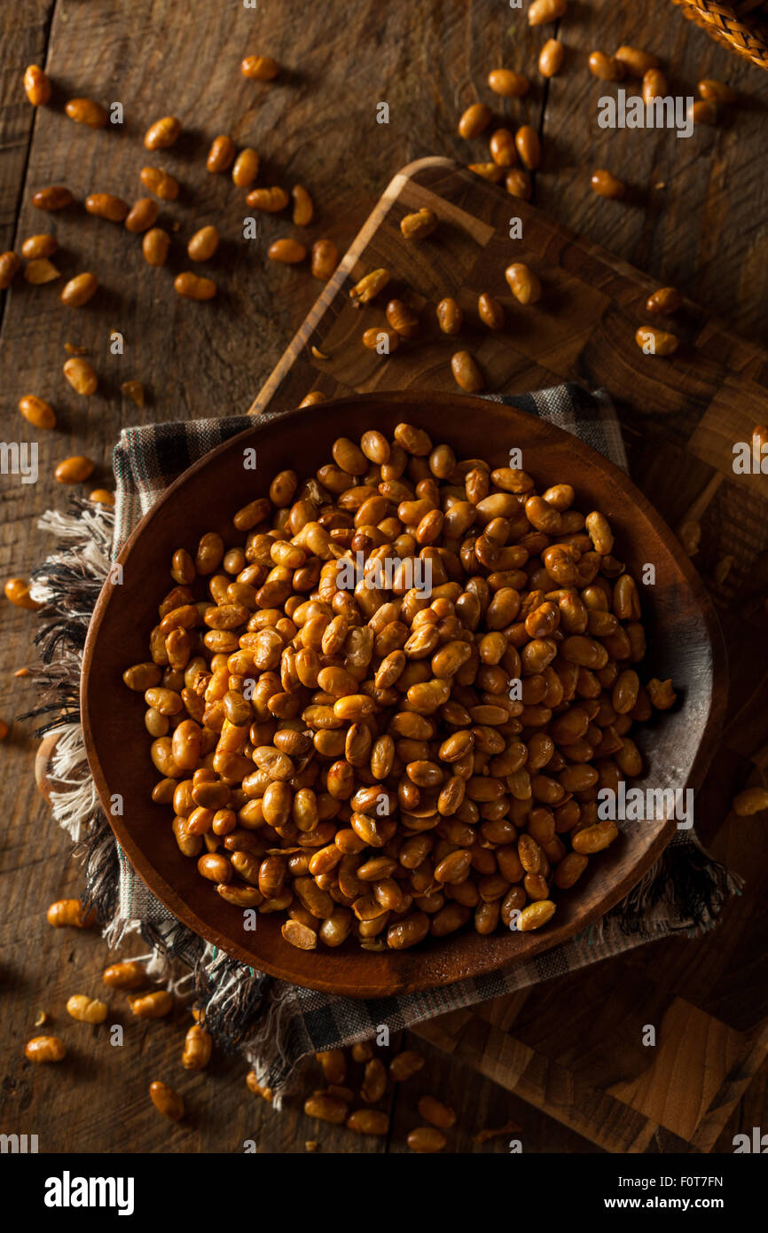 Homemade Salted Soy Nuts in a Bowl Stock Photo Alamy