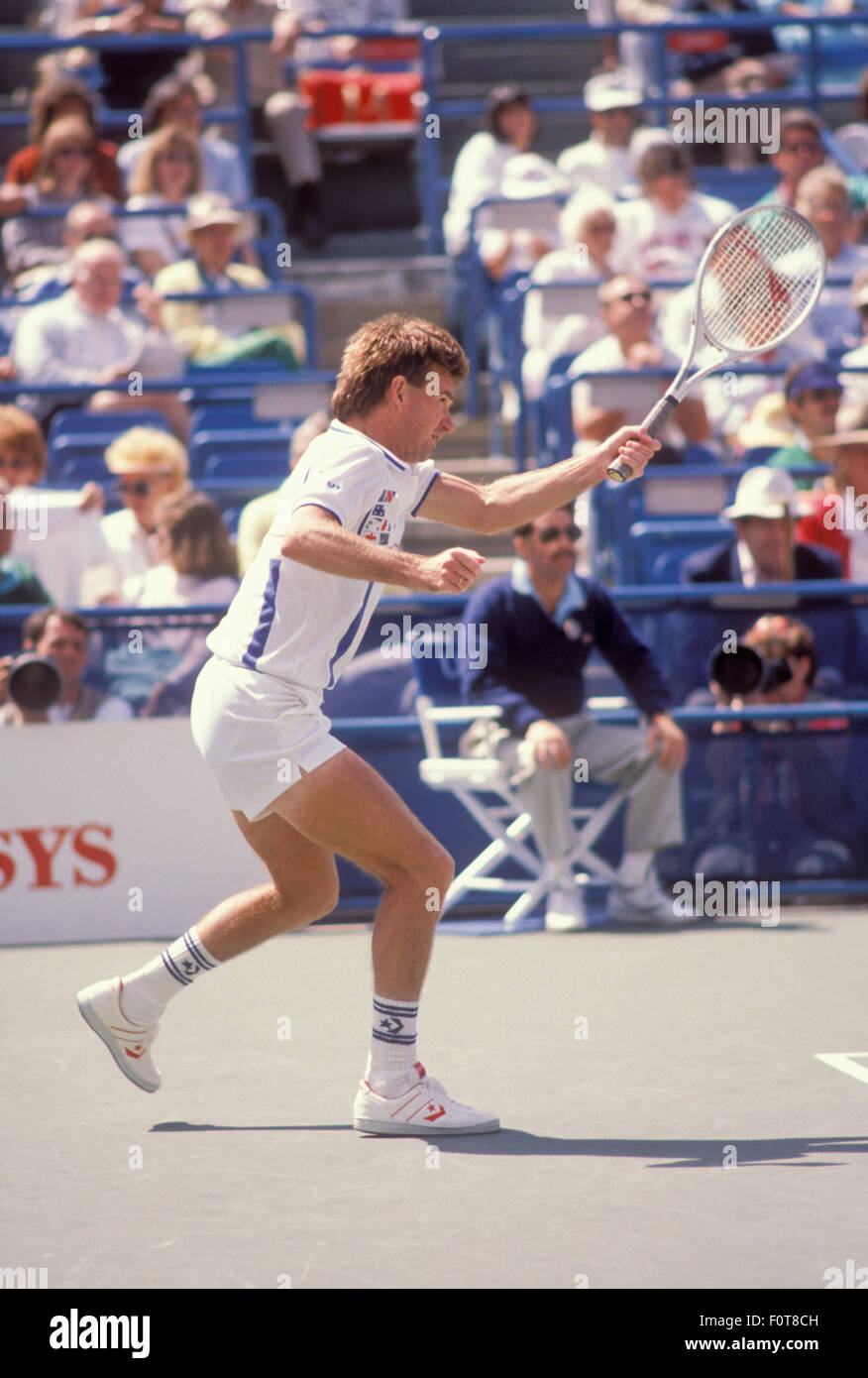Jimmy Connors in action at the U.S. Open tennis tournament at Flushing