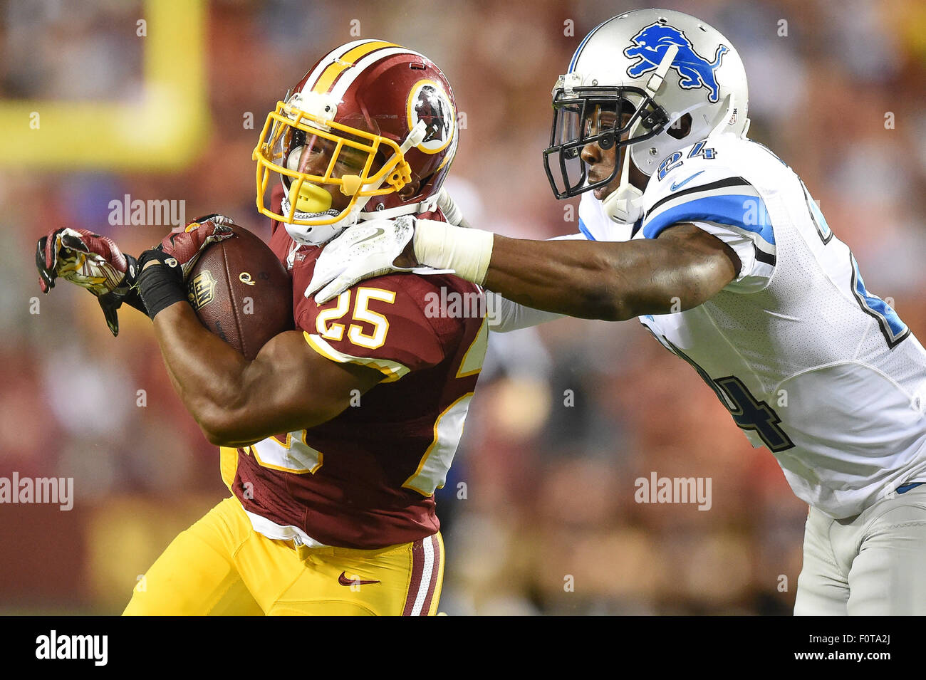 Landover, Maryland, USA. 20th Aug, 2015. Detroit Lions cornerback Nevin