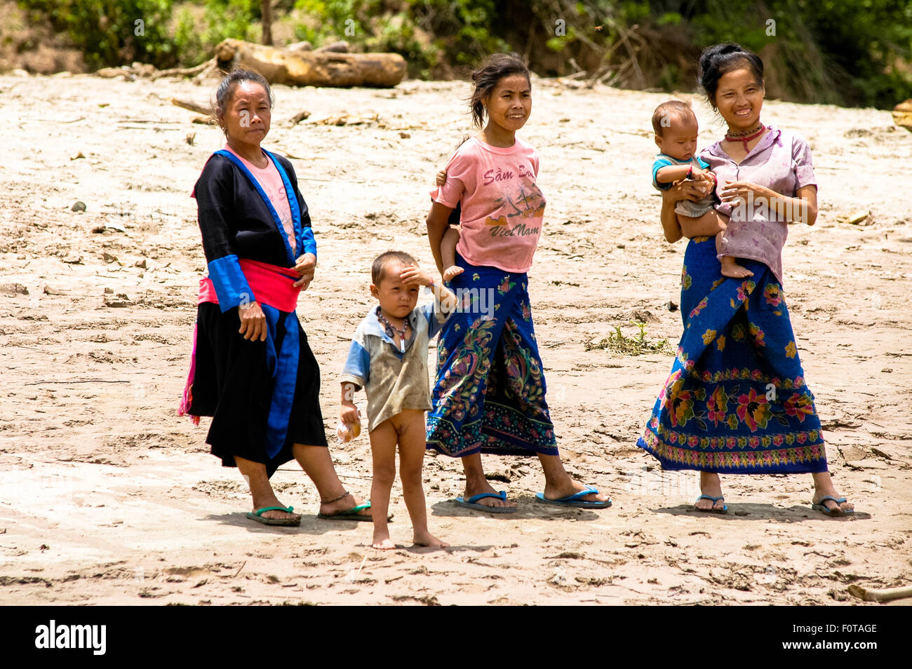 woman and children of loum tribe in laos Stock Photo - Alamy