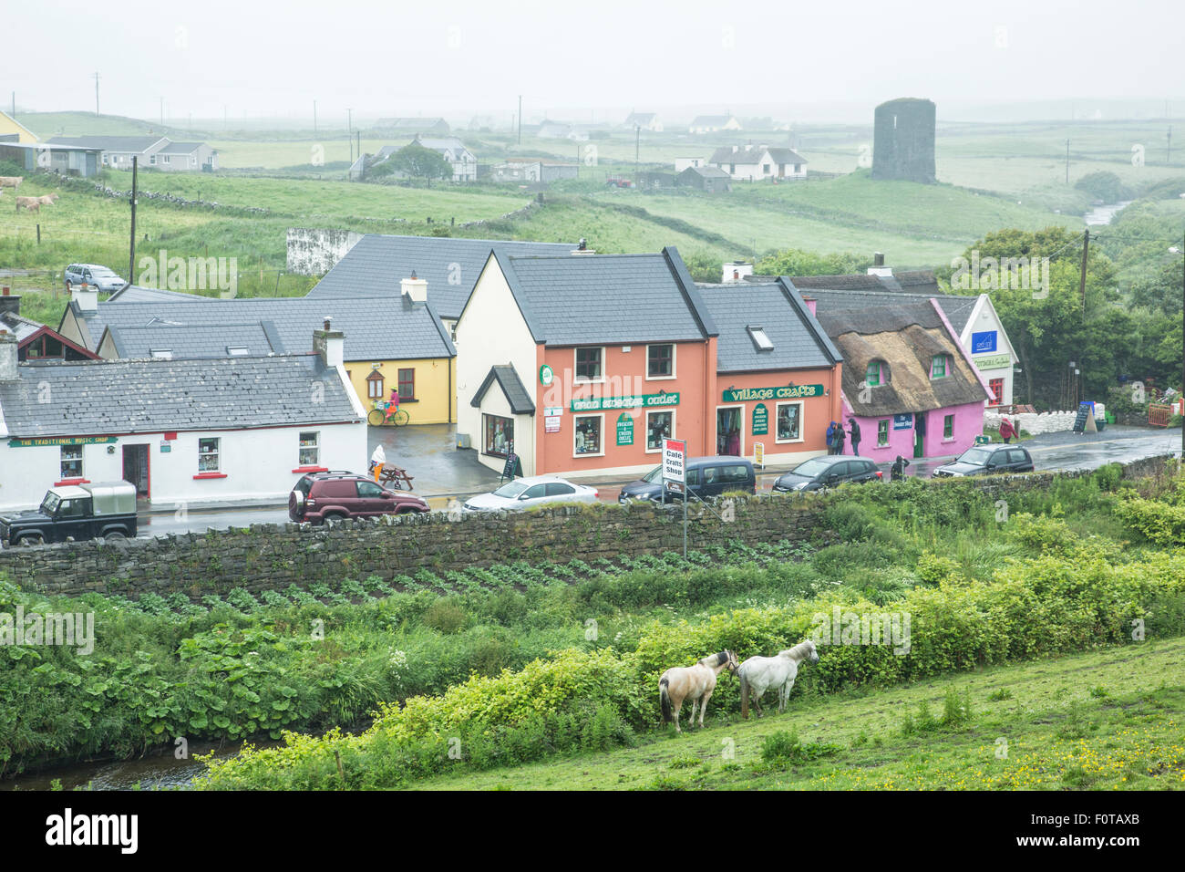 Village of Doolin, County Clare, Ireland. Stock Photo