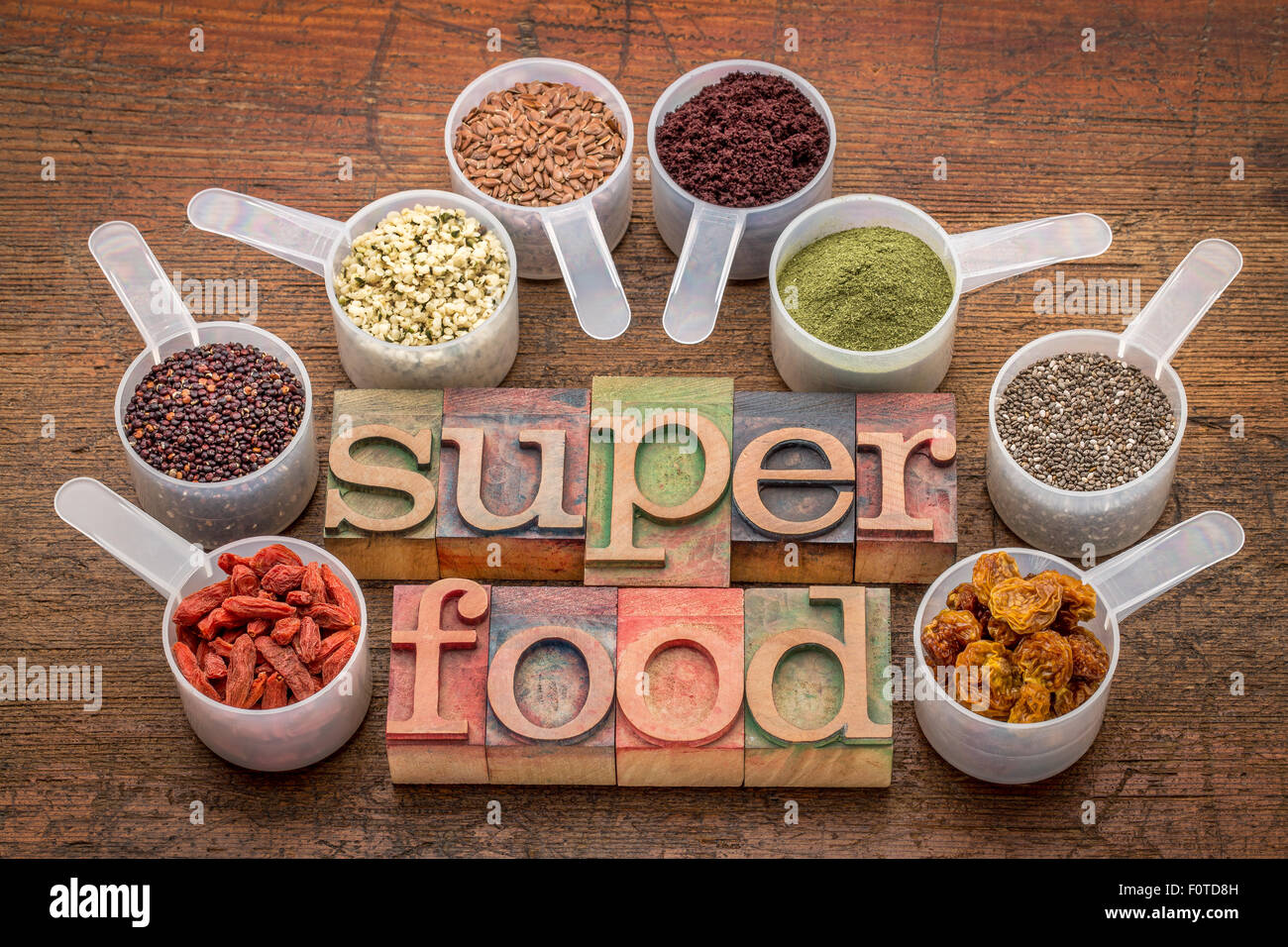 superfood abstract (wheatgrass, acai berry, goji berry, falx seed,chia