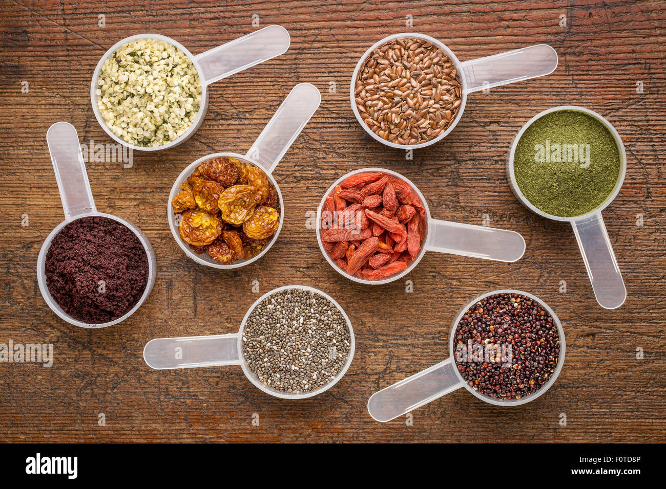 superfood abstract (wheatgrass, acai berry, goji berry, falx seed,chia