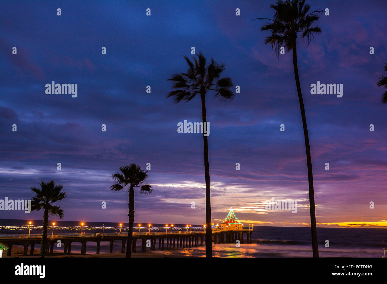 Manhattan Beach Pier, Manhattan Beach, Los Angeles, California, USA Stock Photo