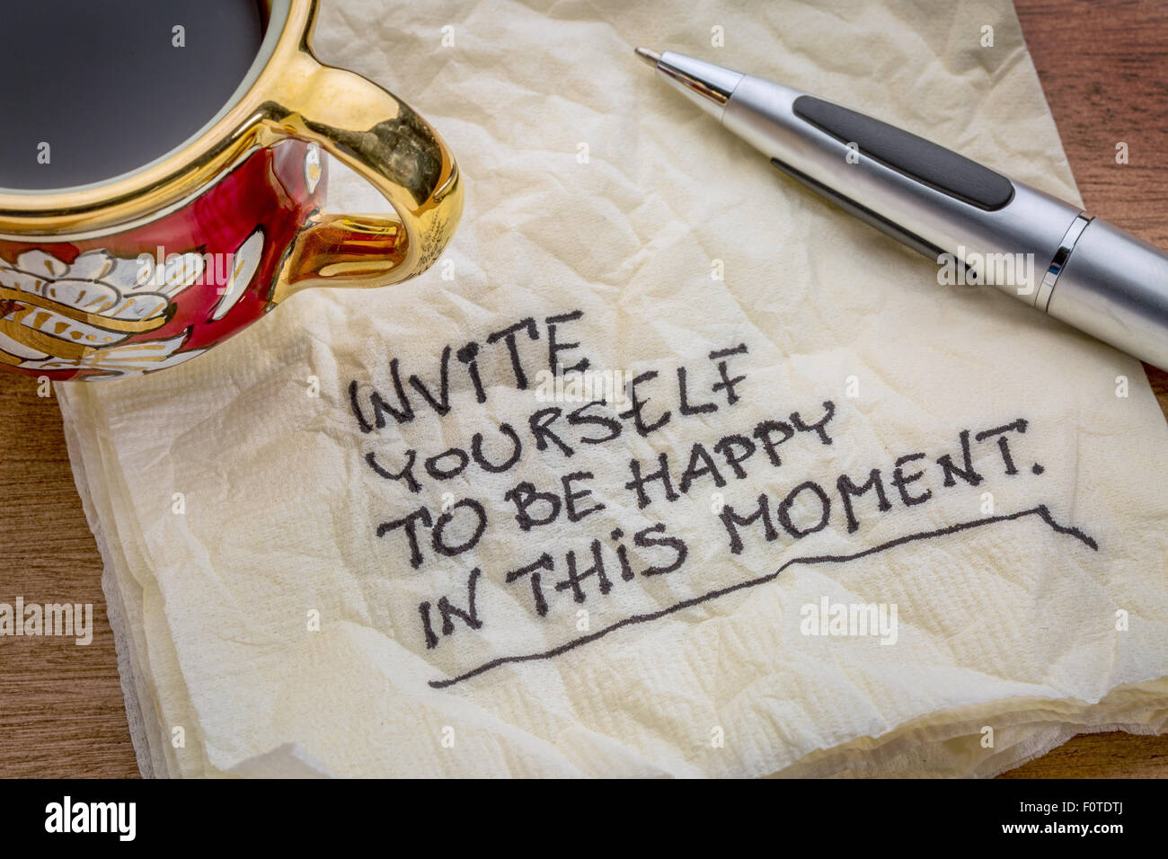 Invite yourself to be happy in this moment inspirational advice on a