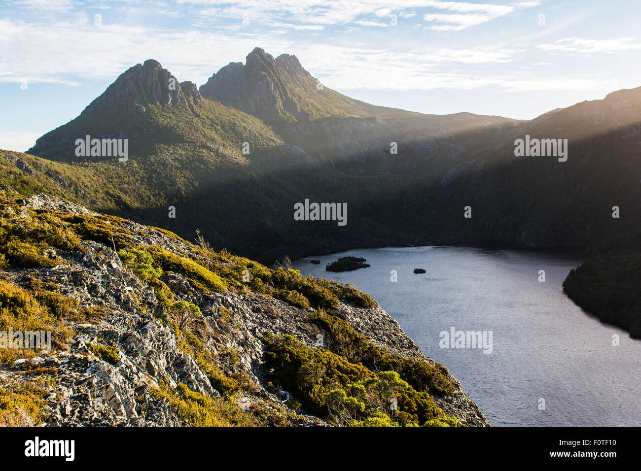 Cradle Mountain & Dove Lake, Cradle Mountain-Lake St. Clair National Park, Tasmania Stock Photo