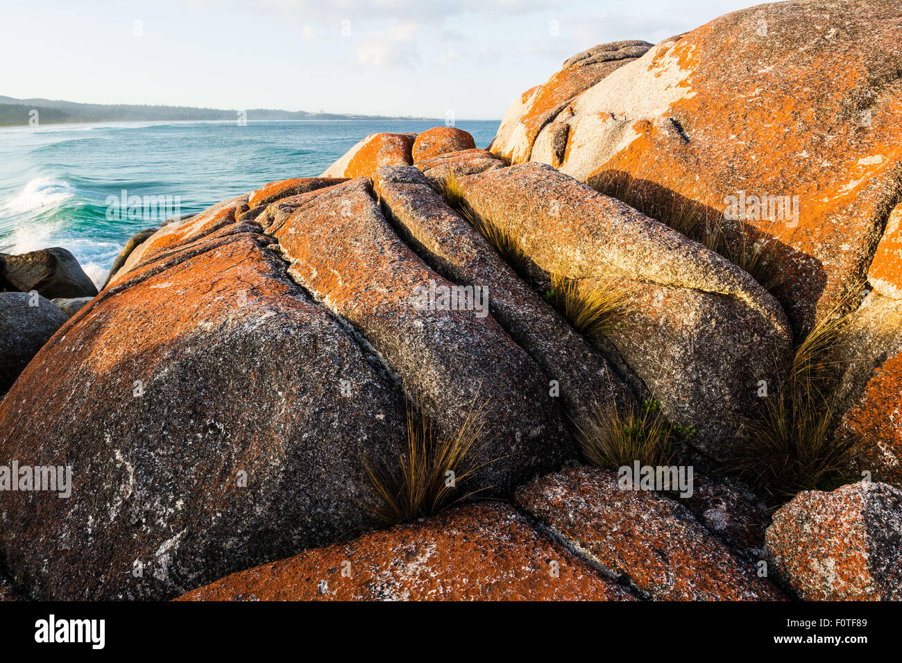 Sloop Reef, Bay of Fires, Tasmania Stock Photo