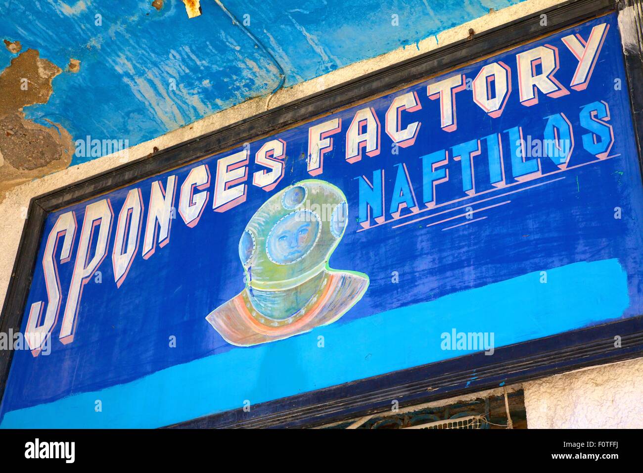 Natural Sponge Factory Signage, Kalymnos, Dodecanese, Greek Islands
