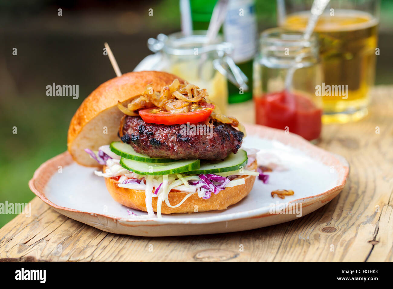 Gourmet burger Stock Photo