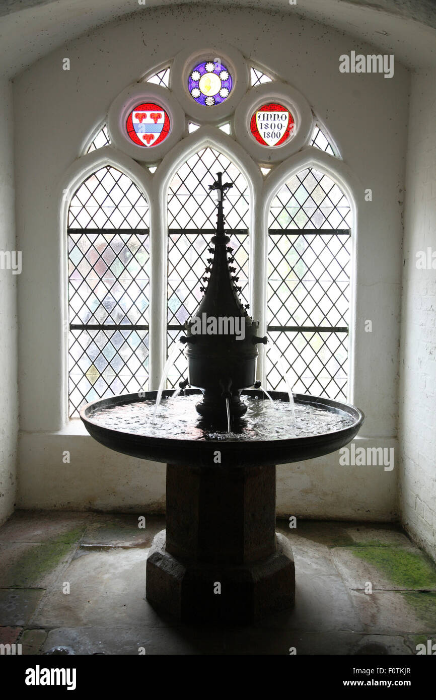 Gotik fountain at Convent Luene, Lueneburg, Lüneburg, Lower Saxony, Germany, Europe Stock Photo