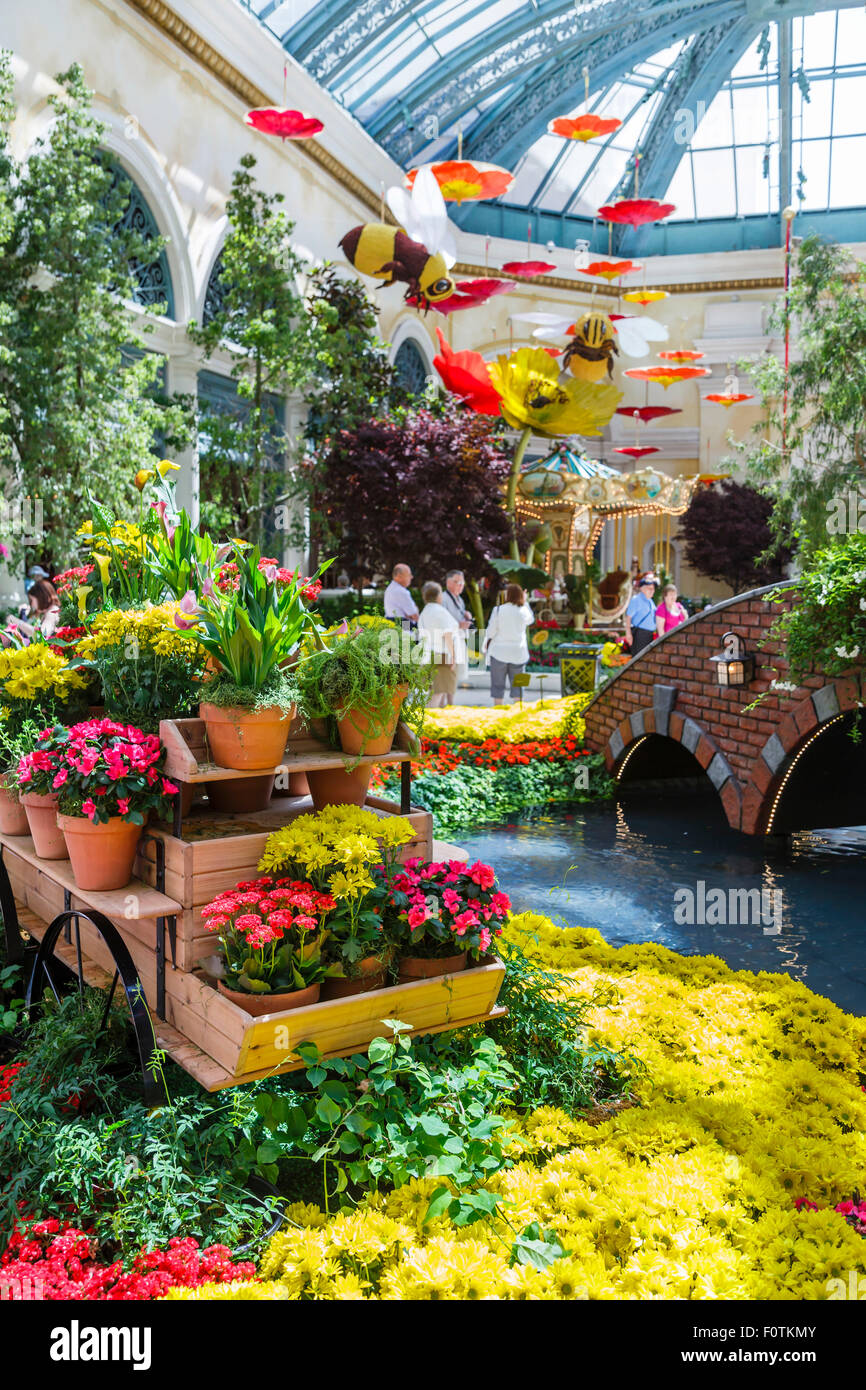 Bellagio Conservatory And Botanical Gardens Las Vegas Stock Photo