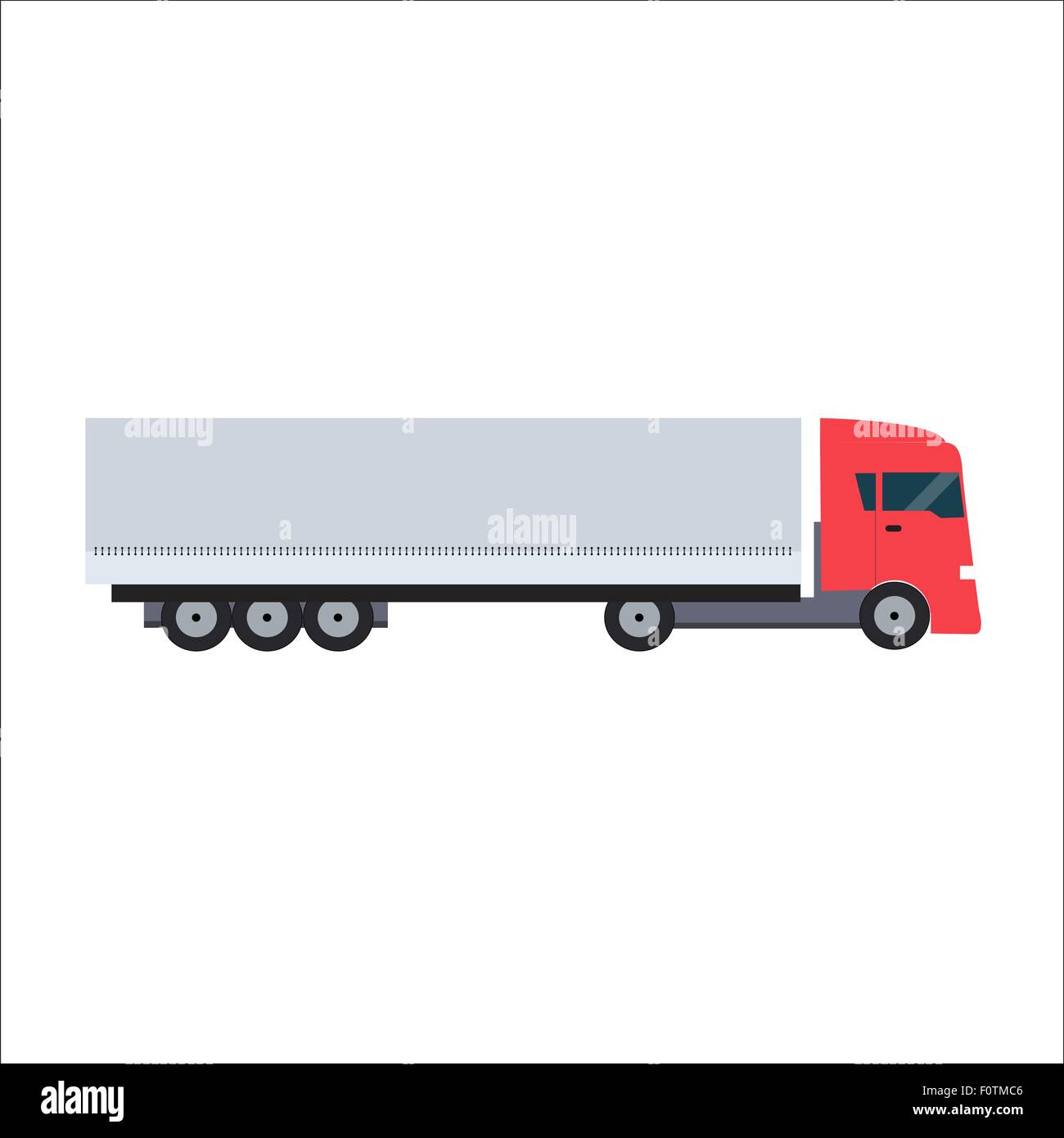 Ftat Truck Vector Illustration Stock Vector Image & Art - Alamy