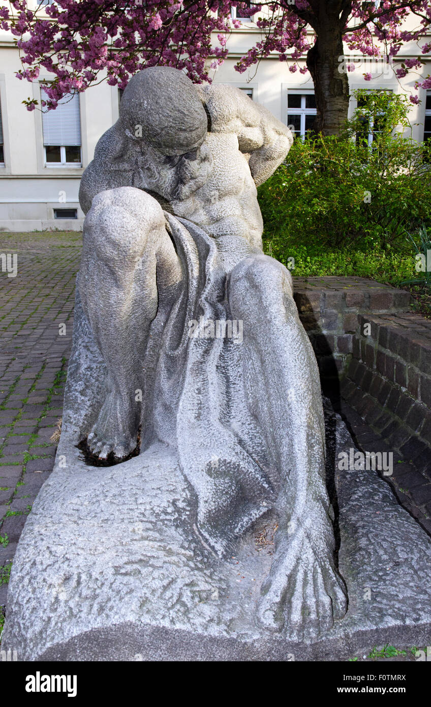 heidelberg hauptstrasse statue 'unawakened and still untamed forces of nature' Stock Photo