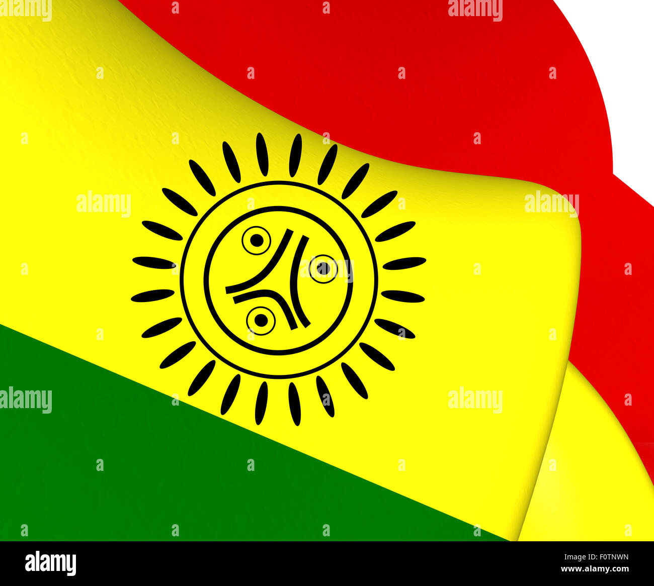 Flag of Jatibonicu Taino Tribal Nation of Boriken, Puerto Rico Stock