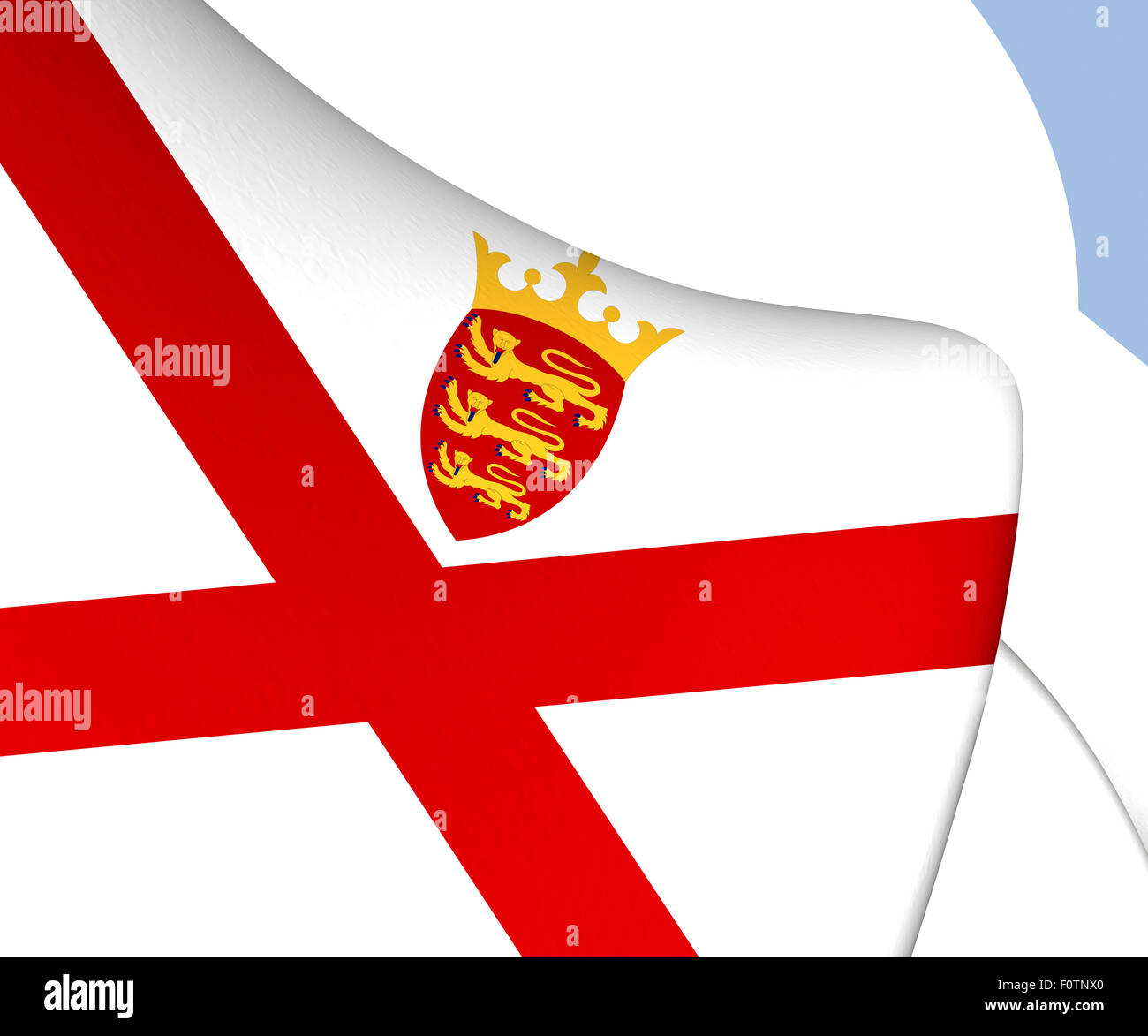 Bailiwick of Jersey Flag. Close Up Stock Photo - Alamy