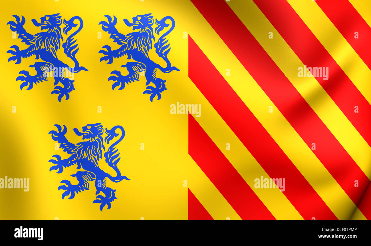 Flag of Limousin, France. Close Up Stock Photo - Alamy