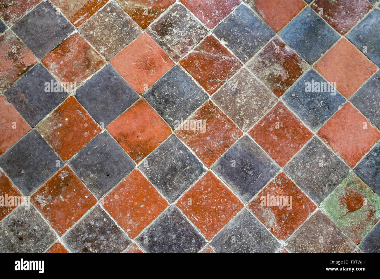 Old diamond floor tiles Stock Photo