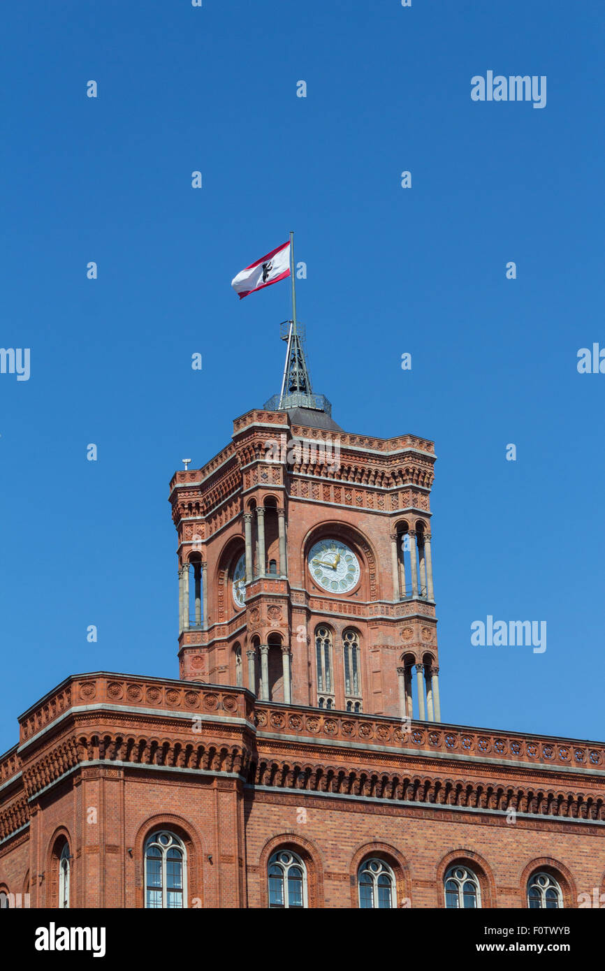 red town hall, berlin, germany (Rothes Rathhaus) Stock Photo