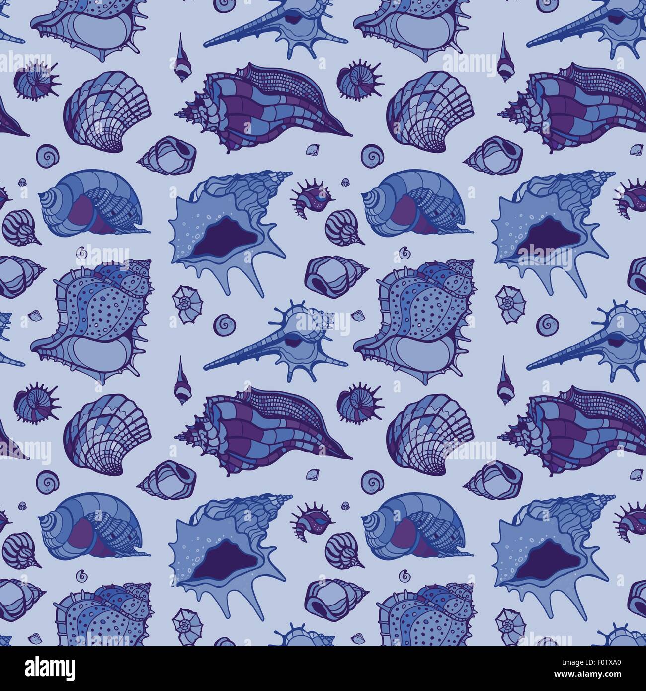 Seamless pattern of Sea shells Stock Vector Image & Art - Alamy