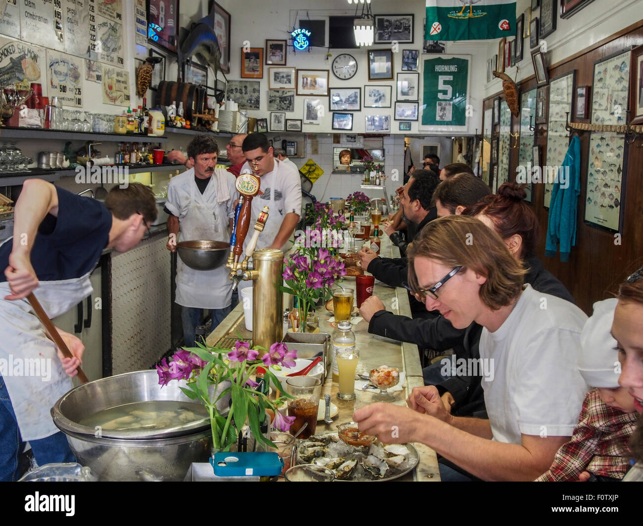 SWAN OYSTER DEPOT, SAN FRANCISCO, CALIFORNIA, USA CIRCA 2013. Swan's