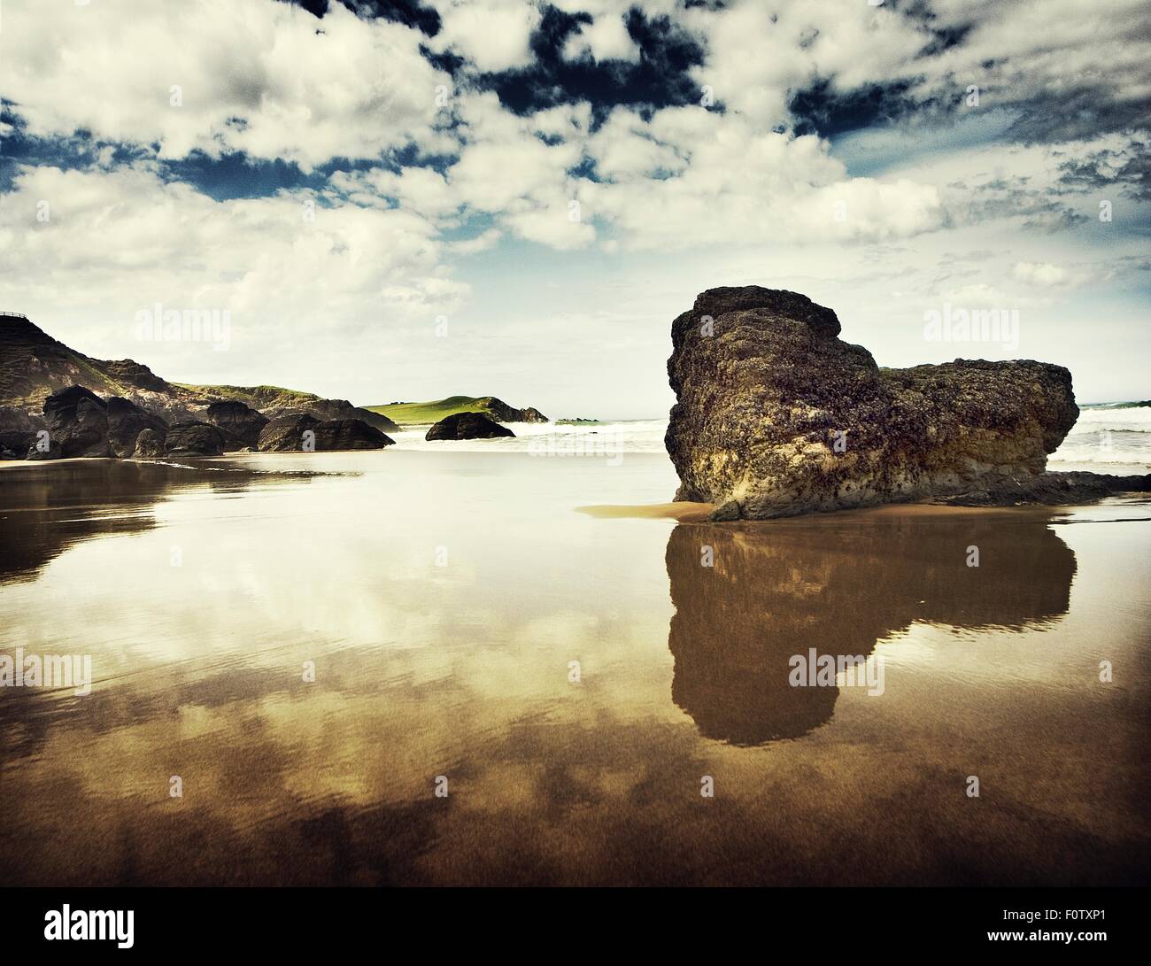 Rock formations on coast, Durness, Scotland, UK Stock Photo