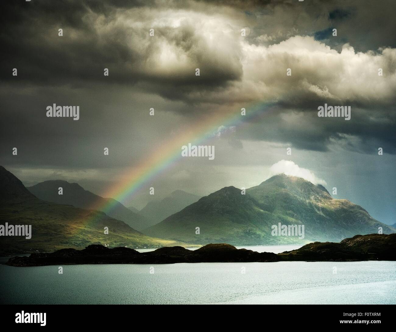 Rainbow and stormy sky hi-res stock photography and images - Alamy