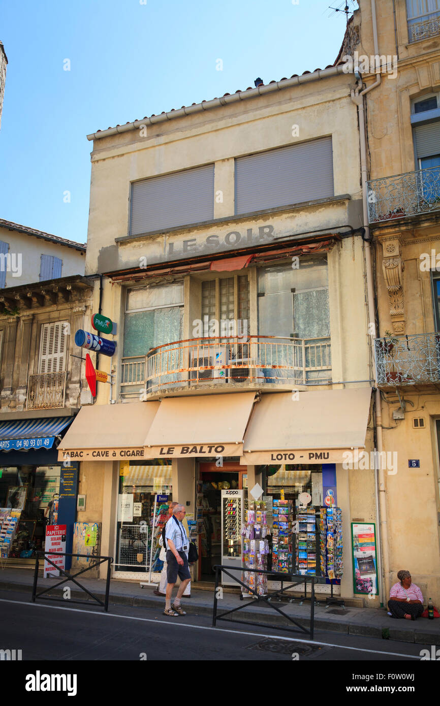 Tabac shop in old building in Arles France Stock Photo