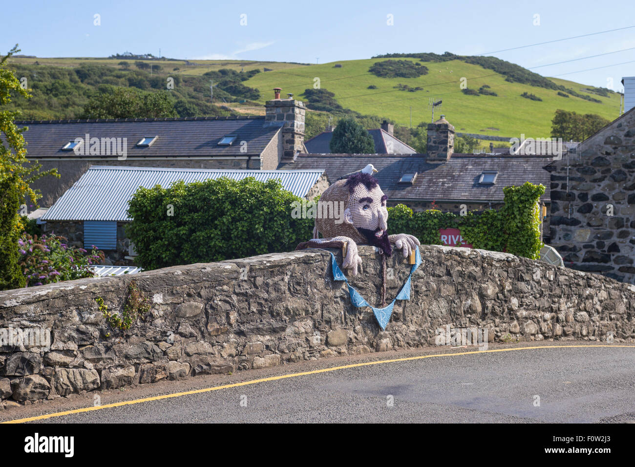 Yarn bombing in and around the streets of the North Wales coastal