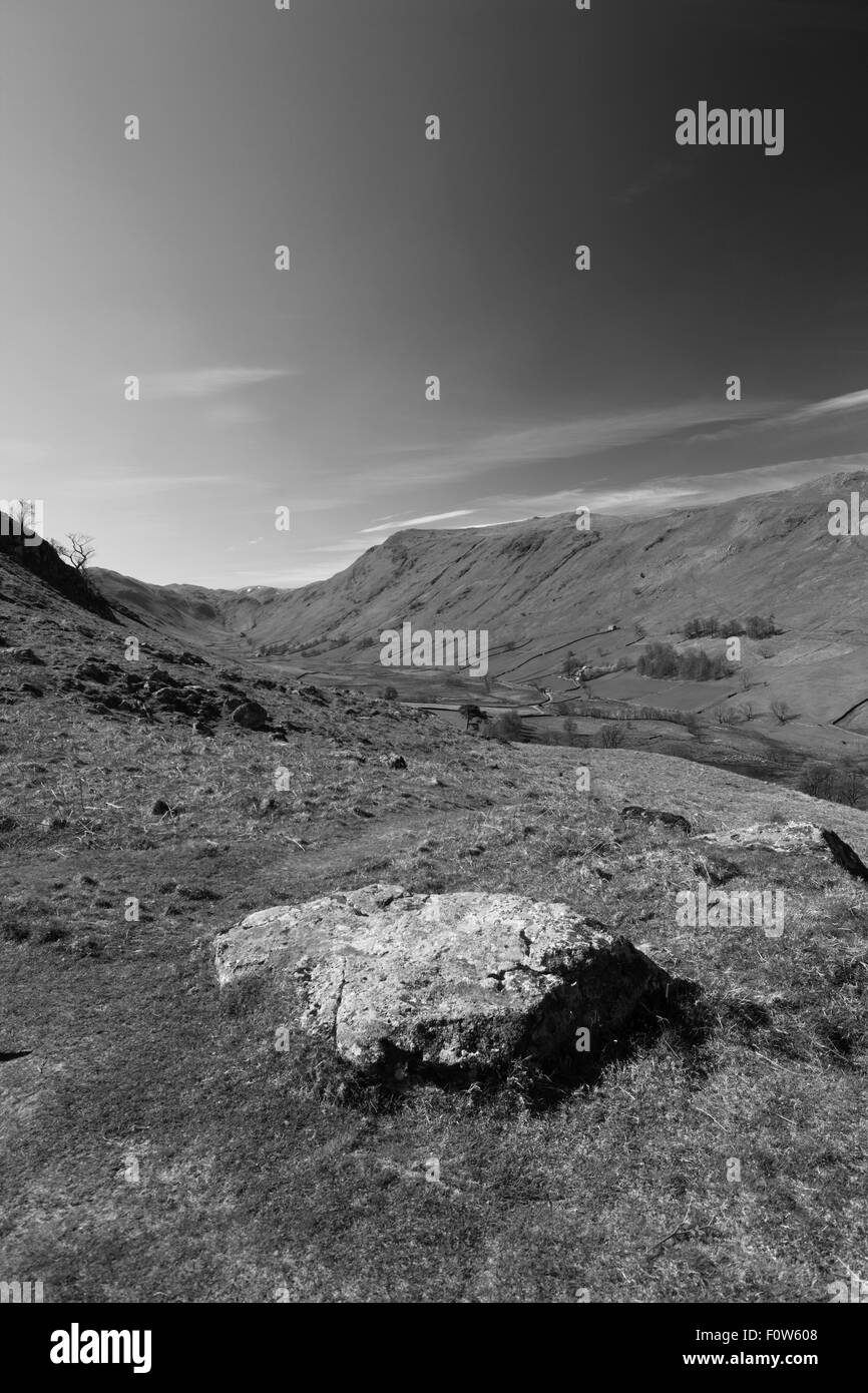 Place Fell and the Boredale valley, Lake District National Park, Cumbria County, England, UK. Stock Photo