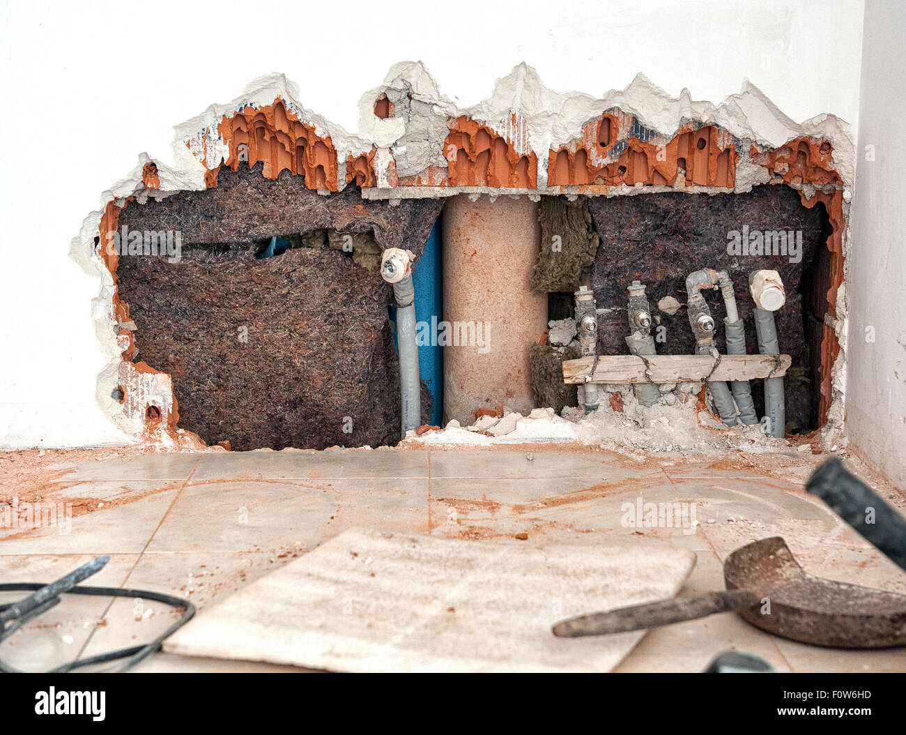 Renovation project in a building Stock Photo
