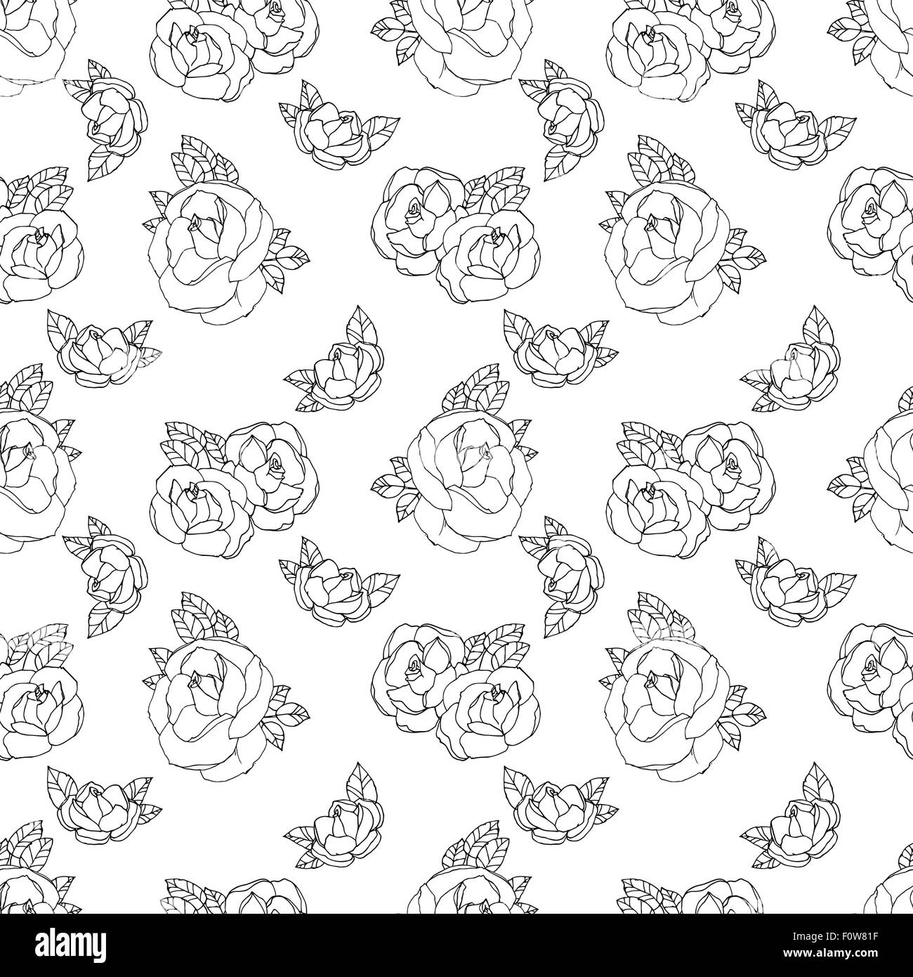 seamless pattern with roses Stock Vector Image & Art - Alamy