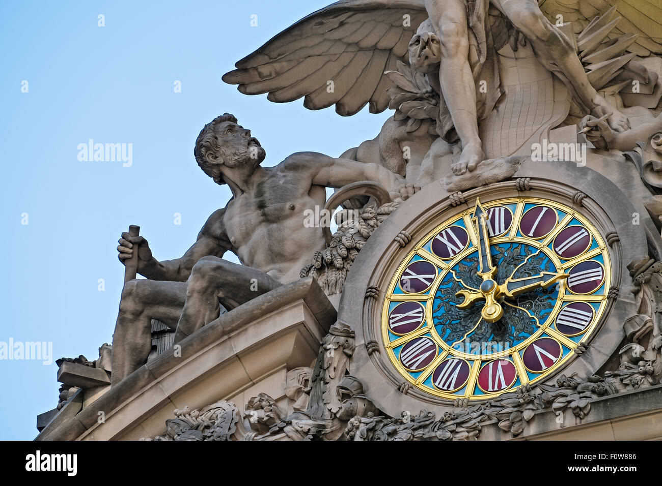 A view north to the Grand Central Terminal (GCT) Facade. Stock Photo