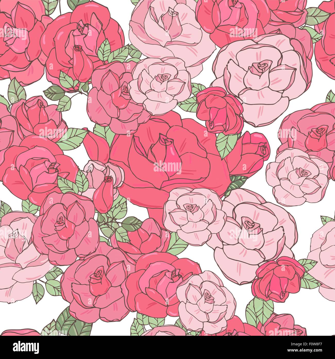 Pink rose on the white background Stock Vector Image & Art - Alamy