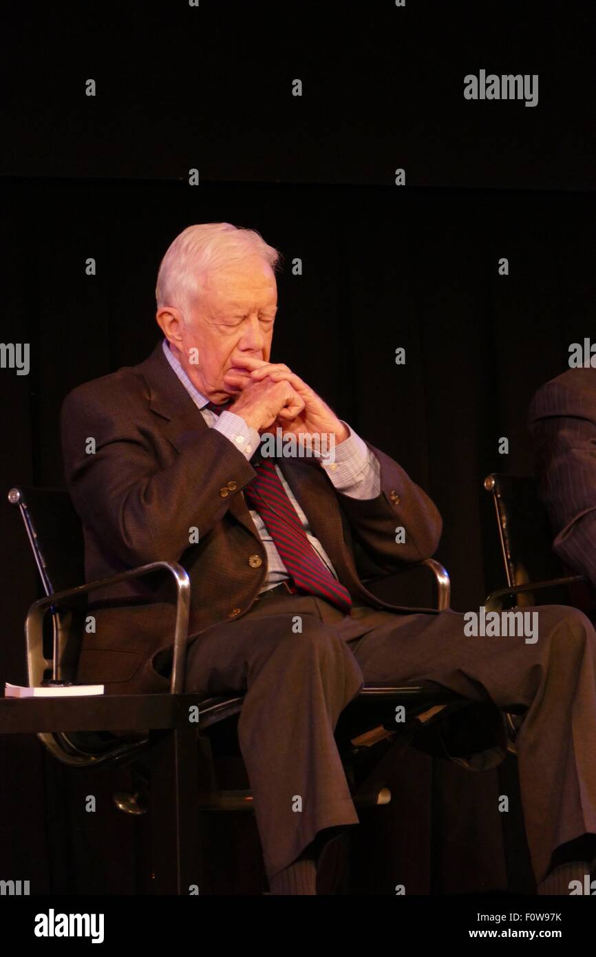 President Jimmy Carter Being Serious and Pensive Stock Photo