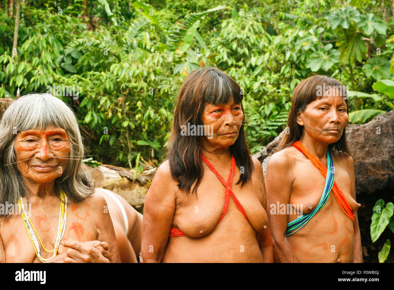Matses tribu. Amazon. Peru Stock Photo