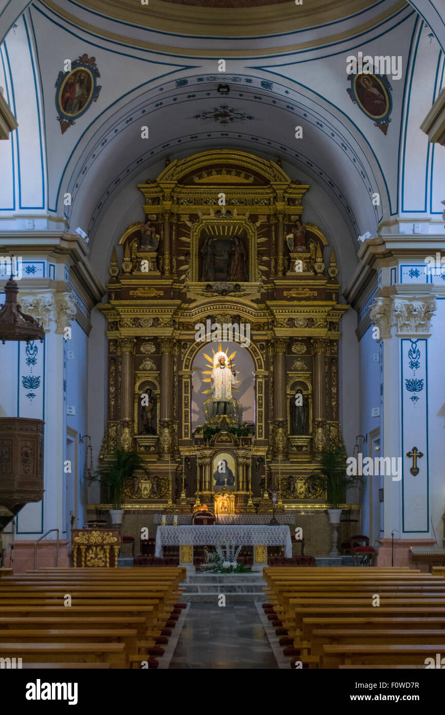 Interior of Parroquia San Francisco Javier church in the centre of San Javier, Murcia, Spain Stock Photo