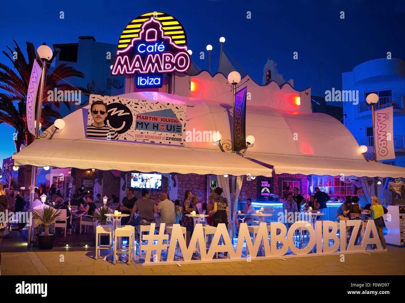 Cafe Mambo in Ibiza Stock Photo