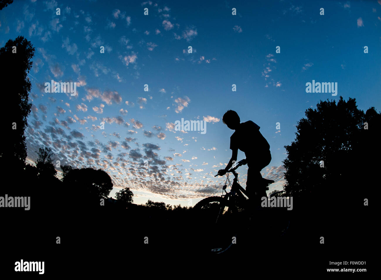 riding a bike at night