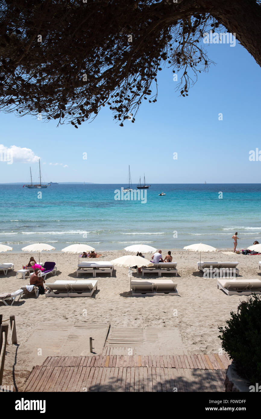 Playa De Las Salinas - Ibiza Foto de Stock - Imagem de chinês