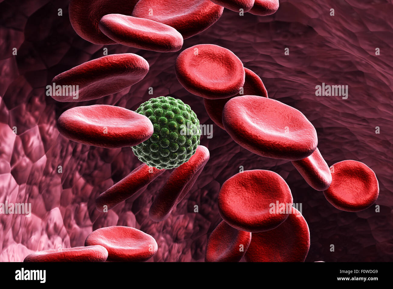 3D render virus cells science and medical concept Stock Photo - Alamy