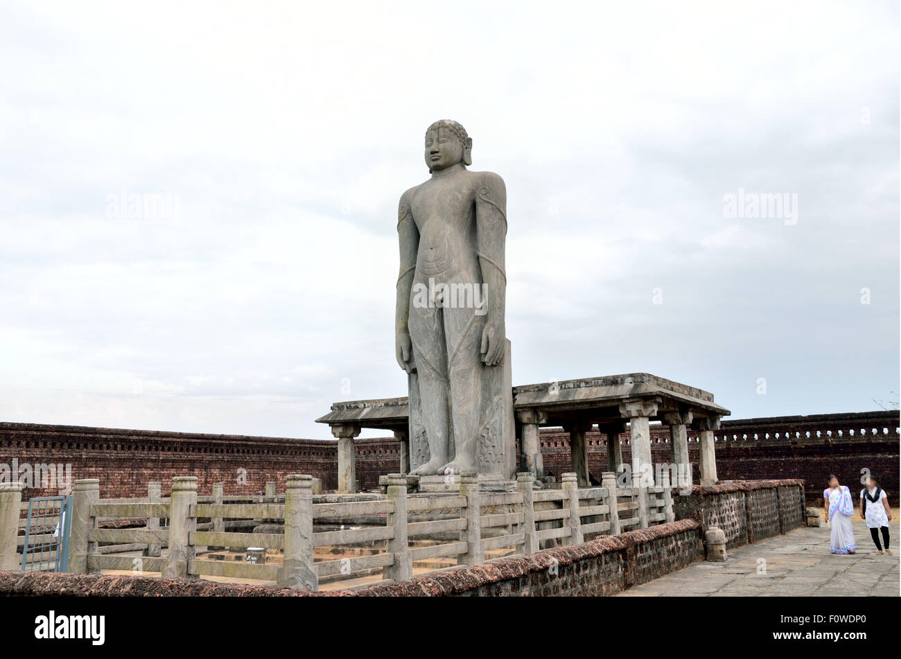 Gomateshwara or Shri Bhagawan Bahubali statue at Karkala Stock Photo