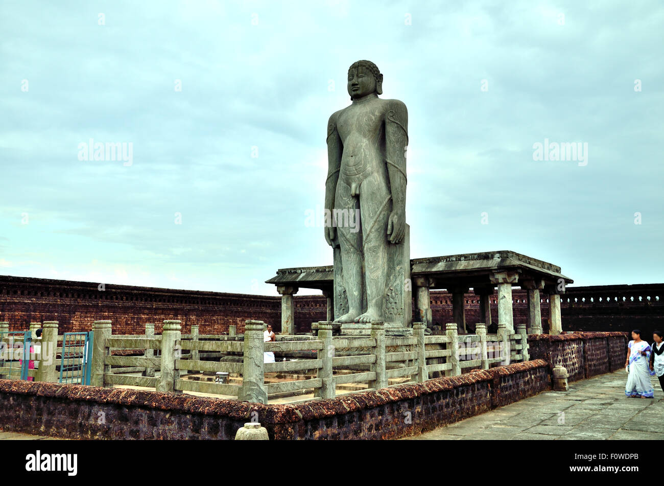 Gomateshwara or Shri Bhagawan Bahubali statue at Karkala Stock Photo