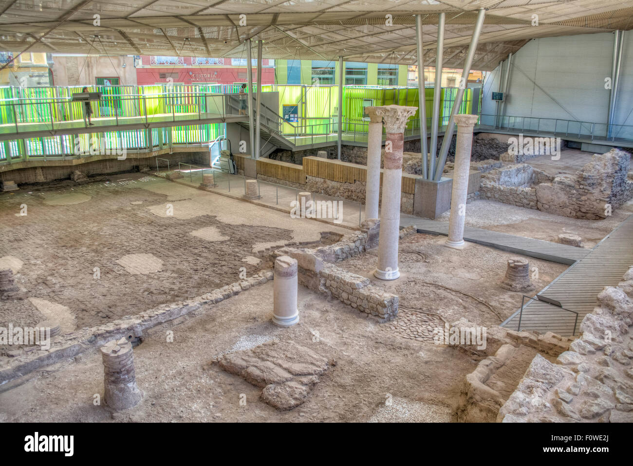 HDR of the Ruins of the Roman Forum in Cartagena, Barrio Del Foro