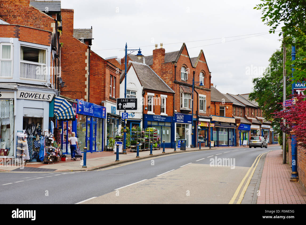 High street in town of Stapleford, Derbyshire, England Stock Photo
