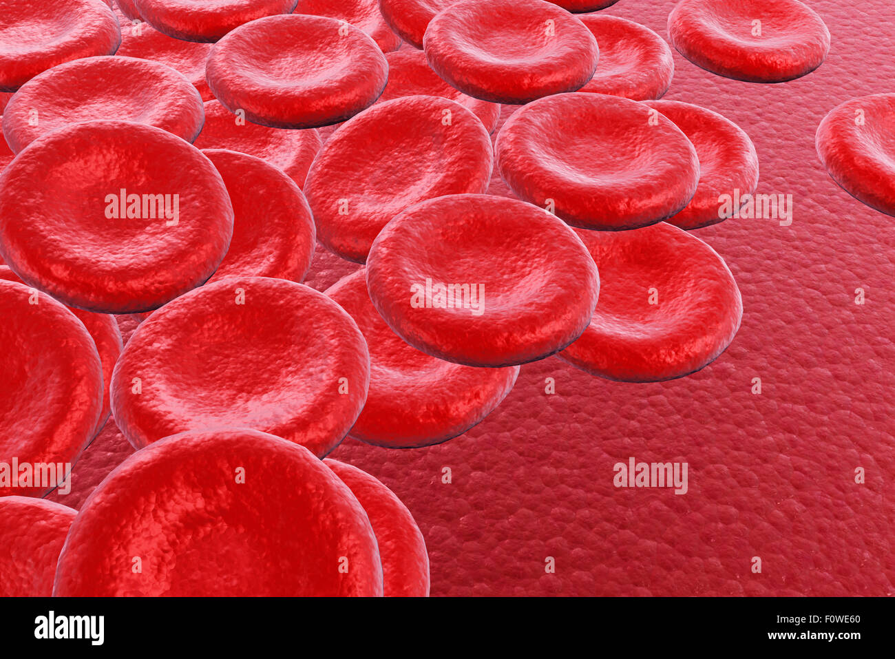 3d render red blood cells - science and medical concept Stock Photo - Alamy