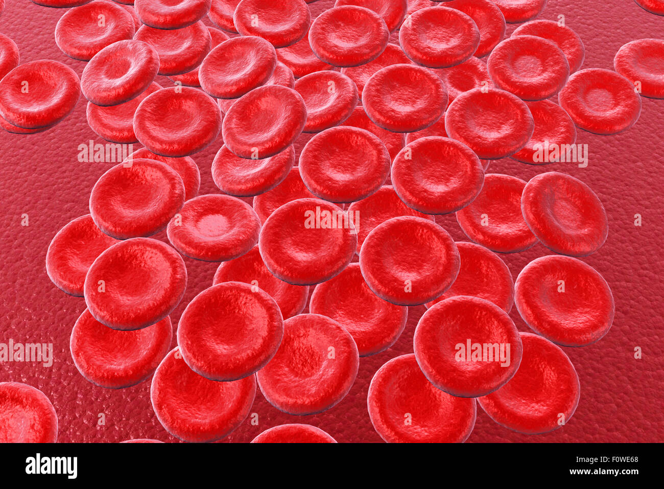 3d render red blood cells - science and medical concept Stock Photo - Alamy