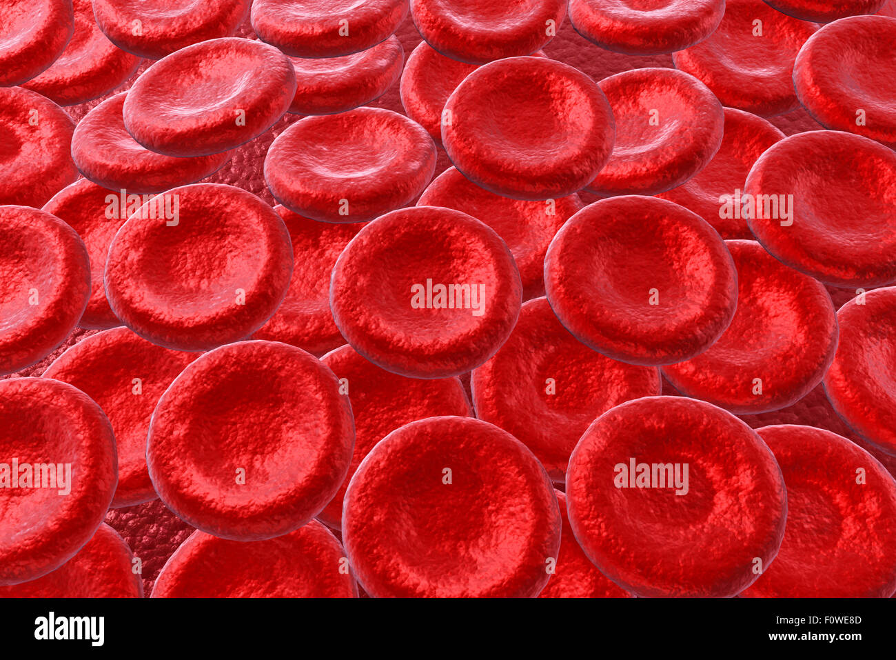 3d render red blood cells - science and medical concept Stock Photo - Alamy