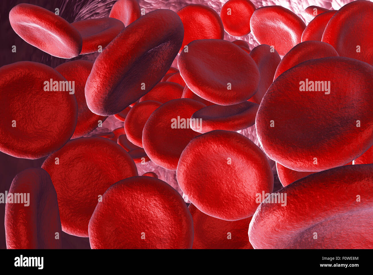 3d render red blood cells - science and medical concept Stock Photo - Alamy
