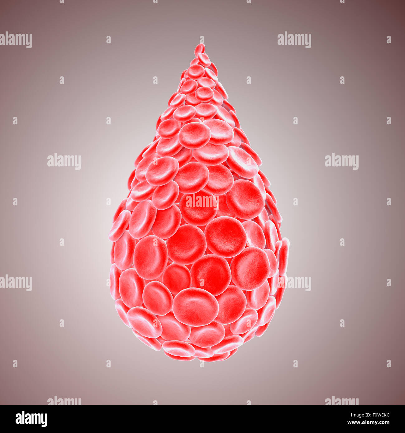 3d render red blood cells - science and medical concept Stock Photo - Alamy