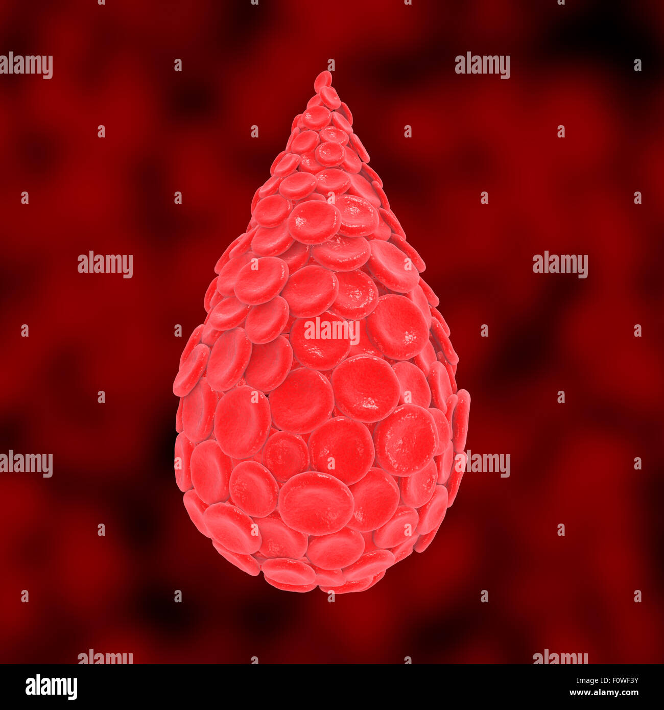 3d render red blood cells - science and medical concept Stock Photo - Alamy